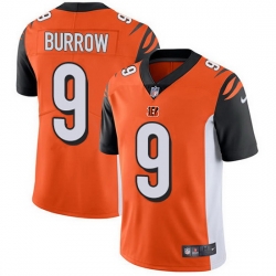 Nike Bengals 9 Joe Burrow Orange Alternate Men Stitched NFL Vapor Untouchable Limited Jersey