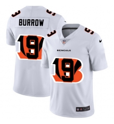 Nike Bengals 9 Joe Burrow White Shadow Logo Limited Jersey