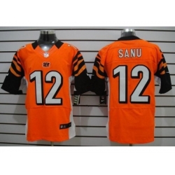 Nike Cincinnati Bengals 12 Mohamed Sanu Orange Elite NFL Jersey