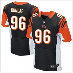 Nike Cincinnati Bengals #96 Carlos Dunlap Black Team Color Mens Stitched NFL Elite Jersey