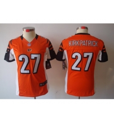 Women Nike Cincinnati Bengals #27 Dre Kirkpatrick Orange Jerseys