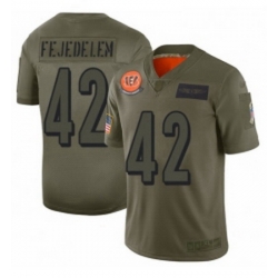 Womens Cincinnati Bengals 42 Clayton Fejedelem Limited Camo 2019 Salute to Service Football Jersey