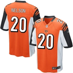 Nike Bengals #20 Reggie Nelson Orange Alternate Youth Stitched NFL Elite Jersey