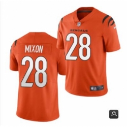 Youth Cincinnati Bengals #28 Joe Mixon 2021 Orange Vapor Limited Stitched NFL Jersey