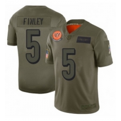 Youth Cincinnati Bengals 5 Ryan Finley Limited Camo 2019 Salute to Service Football Jersey