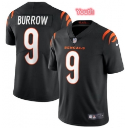 Youth Cincinnati Bengals 9 Joe Burrow Jersey