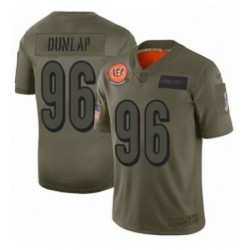 Youth Cincinnati Bengals 96 Carlos Dunlap Limited Camo 2019 Salute to Service Football Jersey