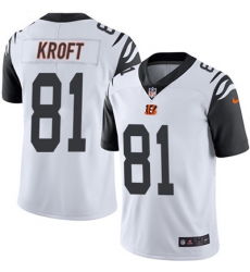 Youth Nike Bengals #81 Tyler Kroft White Stitched NFL Limited Rush Jersey