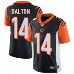 Youth Nike Cincinnati Bengals 14 Andy Dalton Vapor Untouchable Limited Black Team Color NFL Jersey