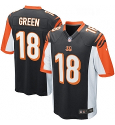 Youth Nike Cincinnati Bengals 18 AJ Green Game Black Team Color NFL Jersey