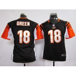 Youth Nike Cincinnati Bengals 18 Green Black Nike NFL Jerseys