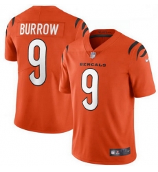 Youth Nike Cincinnati Bengals 9 Joe Burrow Orange Vapor Limited Jersey