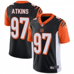 Youth Nike Cincinnati Bengals 97 Geno Atkins Vapor Untouchable Limited Black Team Color NFL Jersey