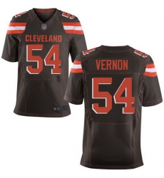 Browns #54 Olivier Vernon Brown Team Color Men Stitched Football New Elite Jersey