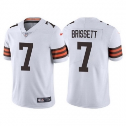 Men Cleveland Browns 7 Jacoby Brissett White Vapor Untouchable Limited Stitched jersey