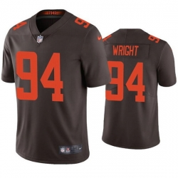 Men Cleveland Browns 94 Alex Wright Brown Vapor Untouchable Limited Stitched Jerseyy