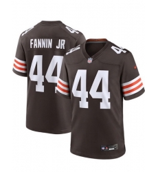 Men Cleveland Browns Harold Fannin Jr #44 Brown F U S E Stitched NFL Jersey