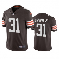 Men's Cleveland Browns #31 Thomas Graham Jr. Brown Vapor Untouchable Limited Jersey