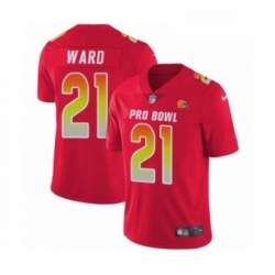 Mens Nike Cleveland Browns 21 Denzel Ward Limited Red AFC 2019 Pro Bowl NFL Jersey