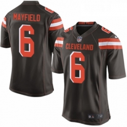 Mens Nike Cleveland Browns 6 Baker Mayfield Game Brown Team Color NFL Jersey