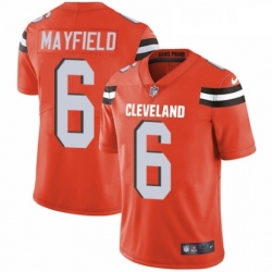 Mens Nike Cleveland Browns 6 Baker Mayfield Orange Alternate Vapor Untouchable Limited Player NFL Jersey