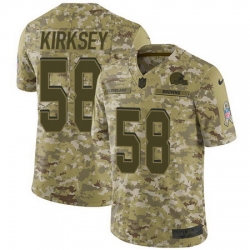 Nike Browns #58 Christian Kirksey Camo Mens Stitched NFL Limited 2018 Salute To Service Jersey