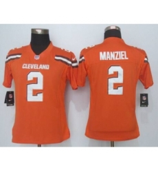 nike women nfl jerseys cleveland browns 2 manziel orange[nike limited][new style]