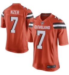 Nike Browns #7 DeShone Kizer Orange Alternate Youth Stitched NFL New Elite Jersey