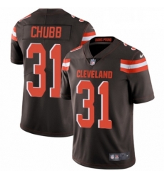 Youth Nike Cleveland Browns 31 Nick Chubb Brown Team Color Vapor Untouchable Elite Player NFL Jersey