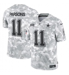 Men Dallas Cowboys 11 Micah Parsons 2024 Arctic Camo Salute To Service Limited Stitched Football Jersey