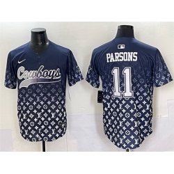 Men Dallas Cowboys 11 Micah Parsons Navy Limited Stitched Baseball Jersey Men Dallas Cowboys 11 Micah Parsons Navy Limited Stitched Baseball Jersey