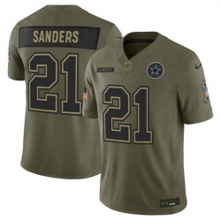 Men Dallas Cowboys 21 Deion Sanders Olive 2025 F U S E  Salute to Service Limited Stitched Football Jersey Men Dallas Cowboys 21 Deion Sanders Olive 2025 F U S E  Salute to Service Limited Stitched Football Jersey