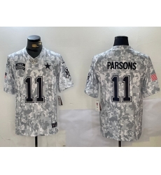 Men Dallas Cowboys 2311 Micah Parson 2024 F U S E Arctic Camo Salute To Service Limited Stitched Football Jersey