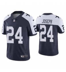 Men Dallas Cowboys 24 Kelvin Joseph Vapor Limited Navy Thanksgiving Jersey