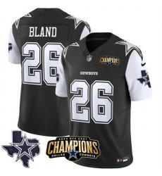 Men Dallas Cowboys 26 DaRon Bland Black White 2023 F U S E  NFC East Champions Patch Stitched Football Jersey