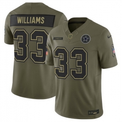 Men Dallas Cowboys 33 Javonte Williams Olive 2025 F U S E  Salute to Service Limited Stitched Football Jersey Men Dallas Cowboys 33 Javonte Williams Olive 2025 F U S E  Salute to Service Limited Stitched Football Jersey