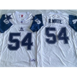 Men Dallas Cowboys 54 Randy White White Throwback Stitched Football Jersey Men Dallas Cowboys 54 Randy White White Throwback Stitched Football Jersey