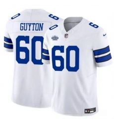 Men Dallas Cowboys 60 Tyler Guyton White 2024 F U S E With Dradt Patch Vapor Untouchable Limited Stitched Football Jersey