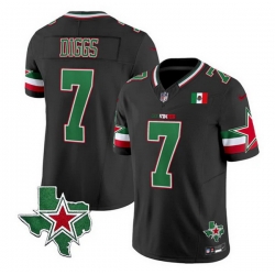 Men Dallas Cowboys 7 Trevon Diggs 2024 Mexico Black F U S E  Stitched Football Jersey