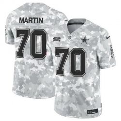 Men Dallas Cowboys 70 Zack Martin 2024 F U S E Arctic Camo Salute To Service Limited Stitched Football Jersey