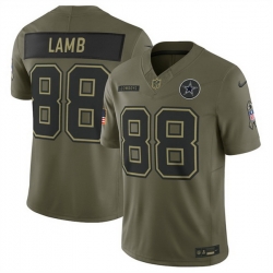 Men Dallas Cowboys 88 CeeDee Lamb Olive 2025 Salute to Service Limited Stitched Football Jersey Men Dallas Cowboys 88 CeeDee Lamb Olive 2025 Salute to Service Limited Stitched Football Jersey