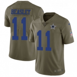 Mens Nike Dallas Cowboys 11 Cole Beasley Limited Olive 2017 Salute to Service NFL Jersey