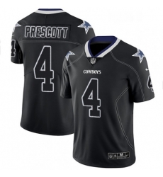 Mens Nike Dallas Cowboys 4 Dak Prescott Limited Lights Out Black Rush NFL Jersey