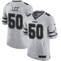 Mens Nike Dallas Cowboys 50 Sean Lee Limited Gray Gridiron II NFL Jersey