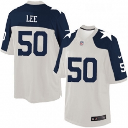 Mens Nike Dallas Cowboys 50 Sean Lee Limited White Throwback Alternate NFL Jersey