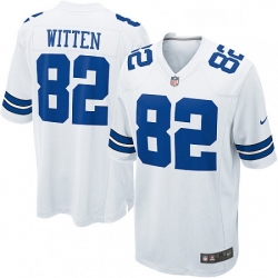 Mens Nike Dallas Cowboys 82 Jason Witten Game White NFL Jersey