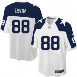 Mens Nike Dallas Cowboys 88 Michael Irvin Game White Throwback Alternate NFL Jersey