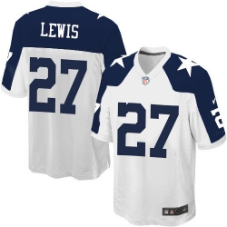 Nike Cowboys #27 Jourdan Lewis White Mens Throwback Alternate NFL Elite Jersey