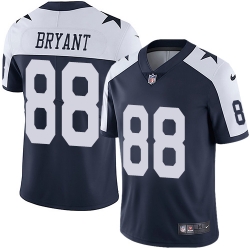 Nike Cowboys #88 Dez Bryant Navy Blue Thanksgiving Mens Stitched NFL Vapor Untouchable Limited Throwback Jersey