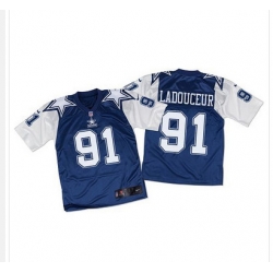 Nike Cowboys #91 L  P  Ladouceur Navy BlueWhite Throwback Mens Stitched NFL Elite Jersey